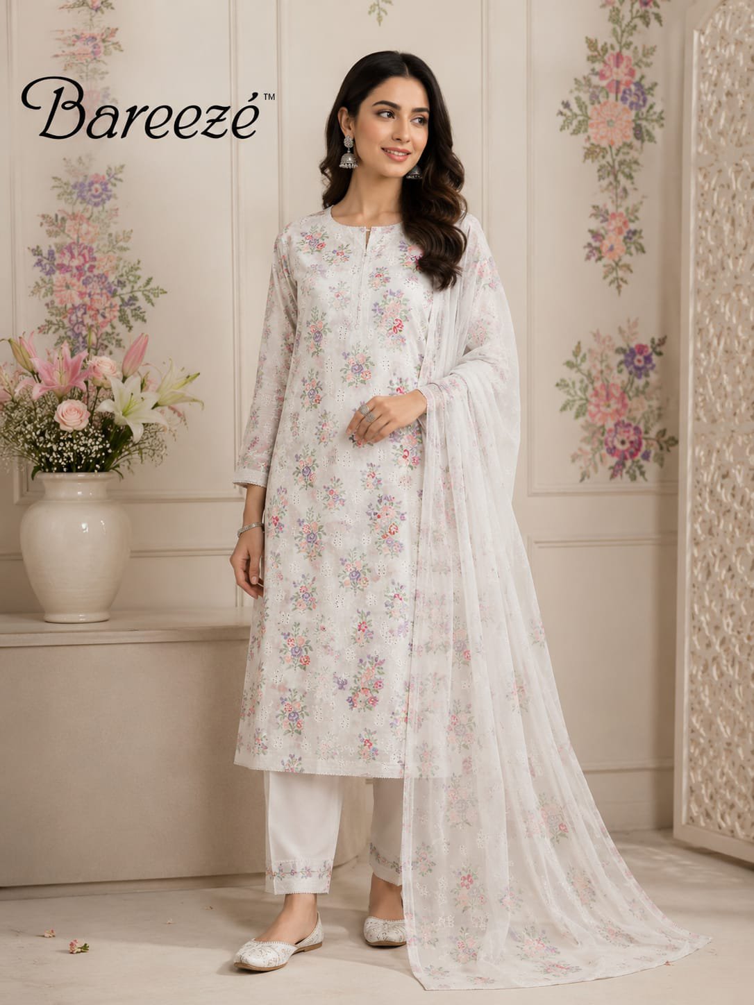 Bareeze Lawn 3 piece suit