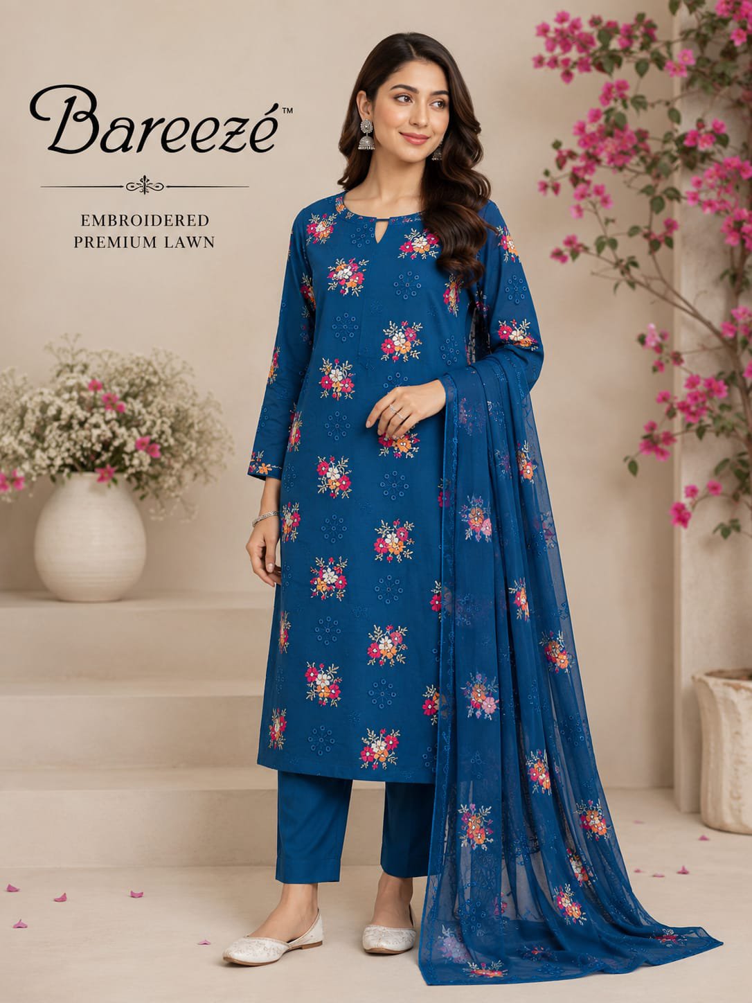 Bareeze Lawn 3 piece suit