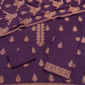 winter karandi 3piece shwall suit