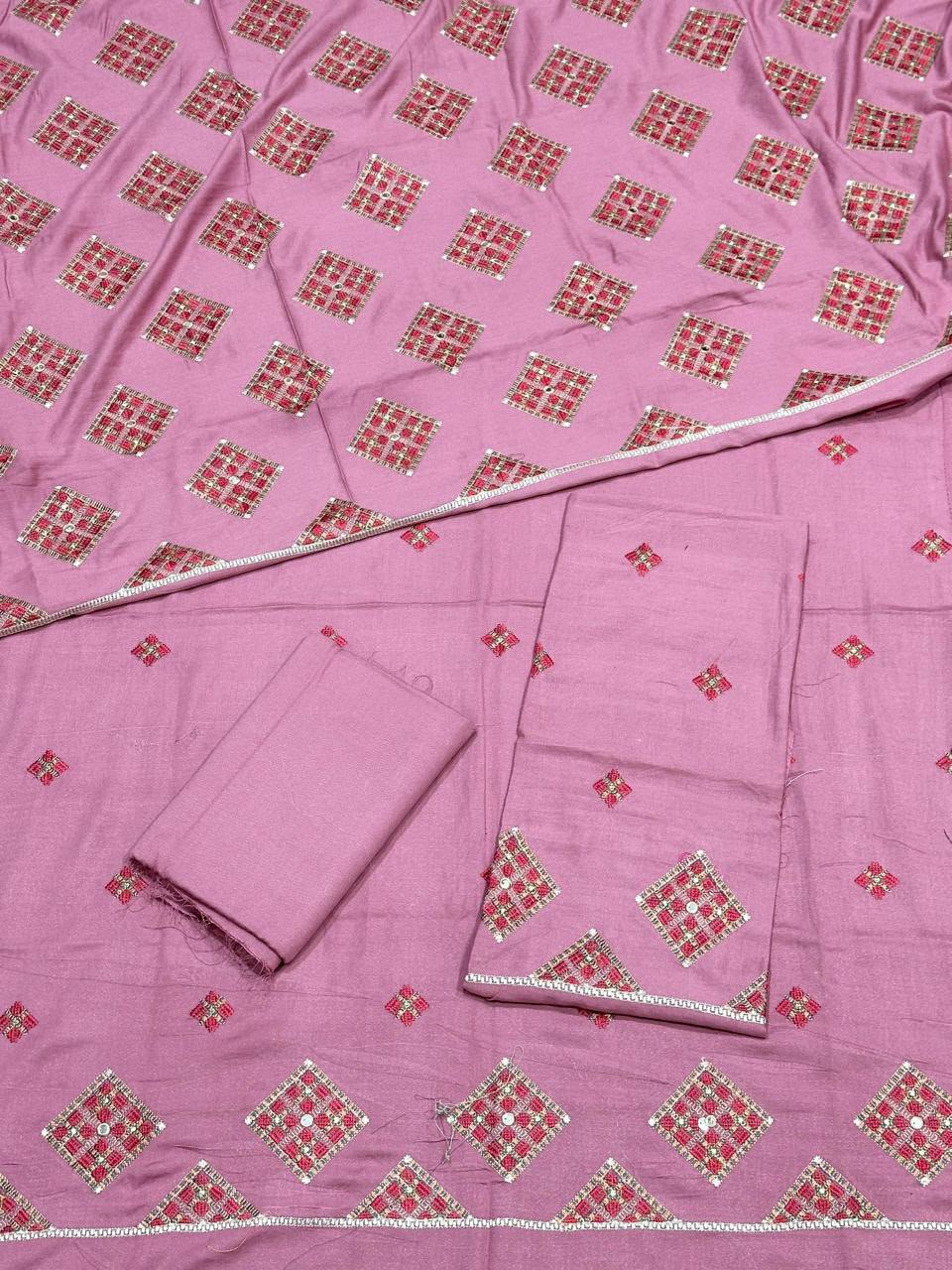 Bareeze karandi 3piece shwall suit