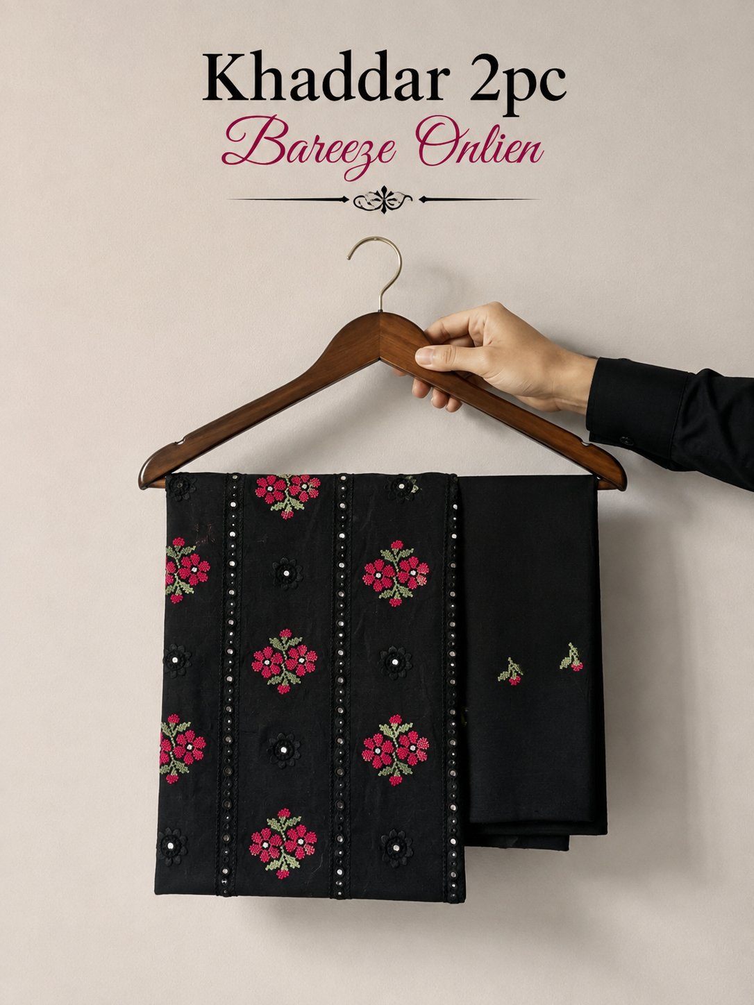 Bareeze khaddar 2piece suit