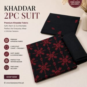 Bareeze khaddar 2piece suit