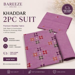 Bareeze khaddar 2piecce suit
