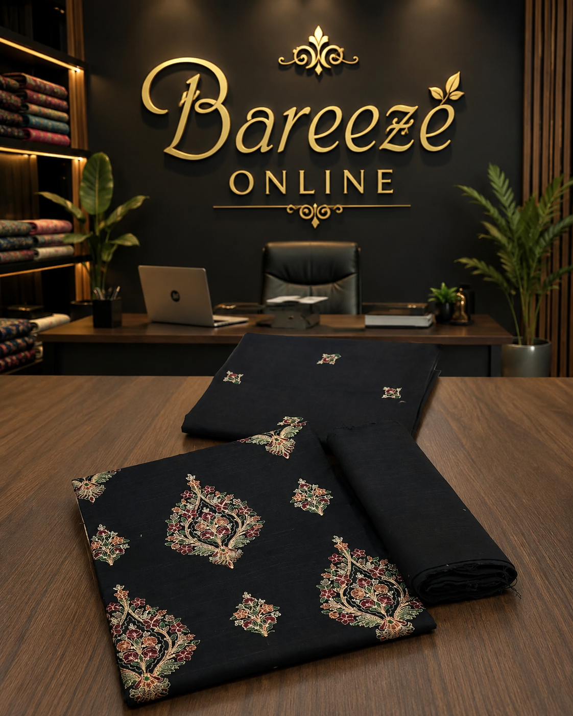 Bareeze khaddar 2piece suit