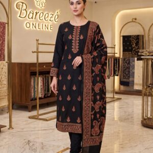 winter karandi 3piece shwall suit